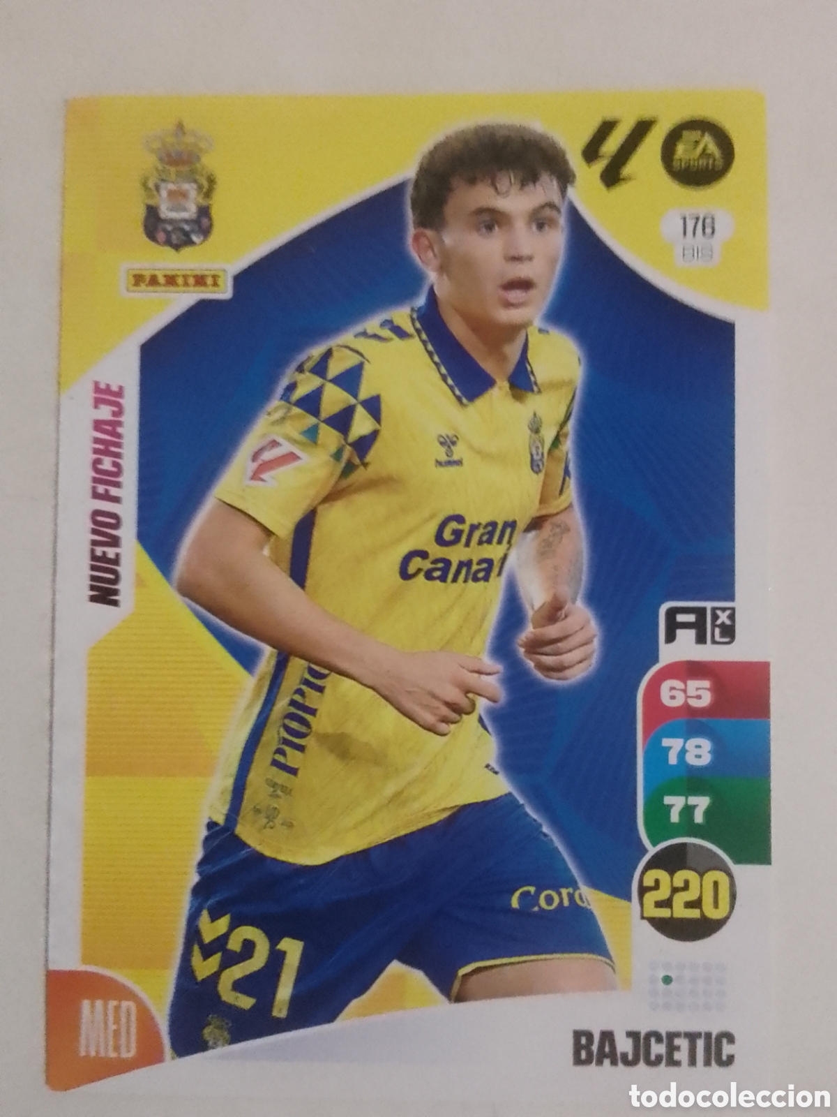 Football Stickers: Adrenalyn XL 2024-25 n&deg; 176 BIS Bajcetic &bull; Las Palmas. NUEVO FICHAJE.