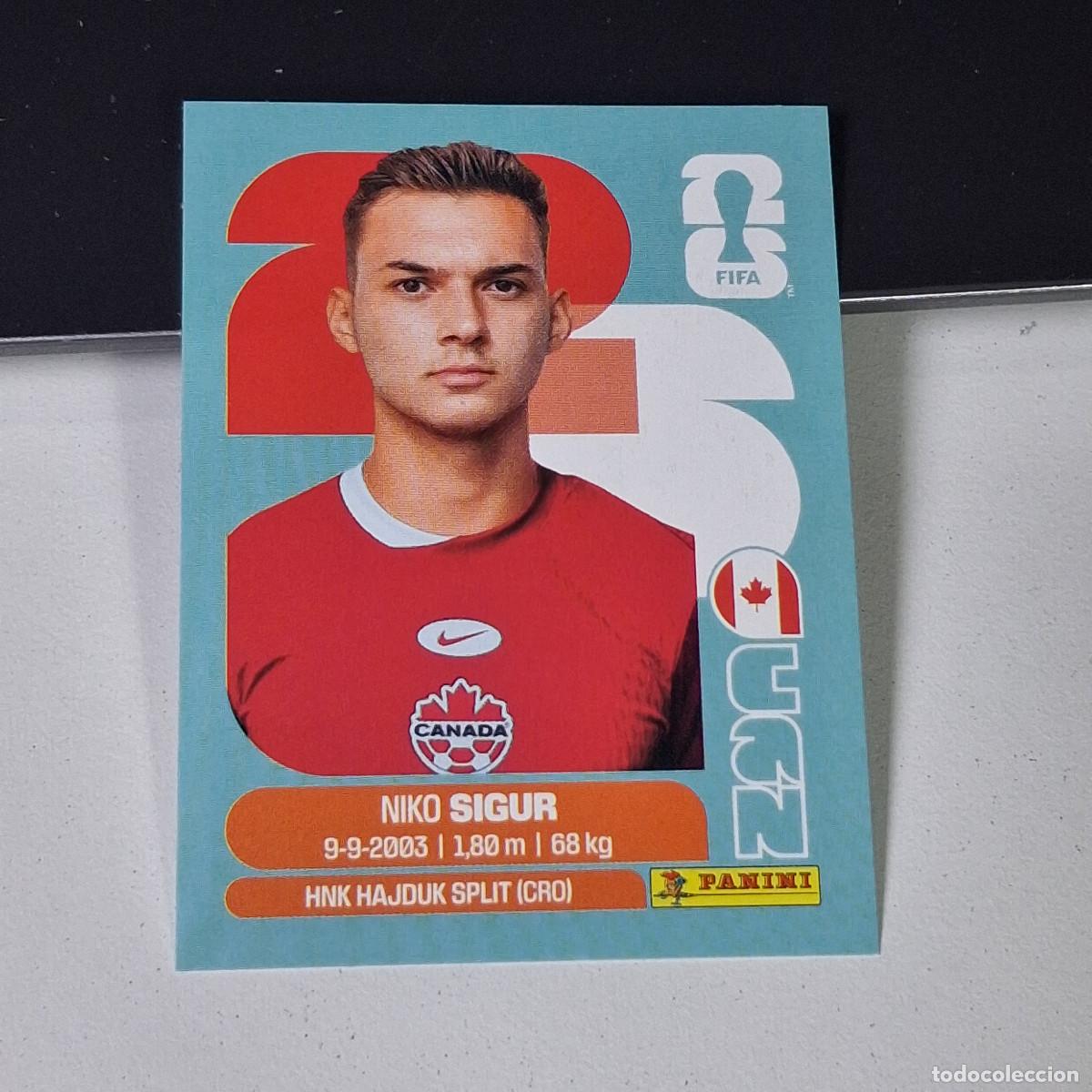 Cromos de F&uacute;tbol: A38 CAN16 NIKO SIGUR 16 CANAD&Aacute; CAN MUNDIAL FIFA WORLD CUP 2026 STICKER PANINI