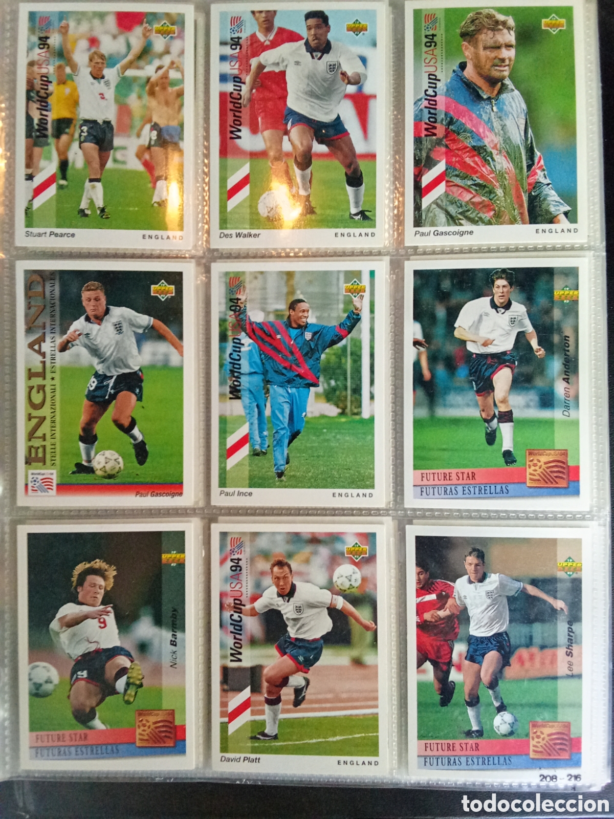 Cromos de Futebol: 13 CROMOS DIFERENTES INGLATERRA UPPER DECK MUNDIAL USA 94