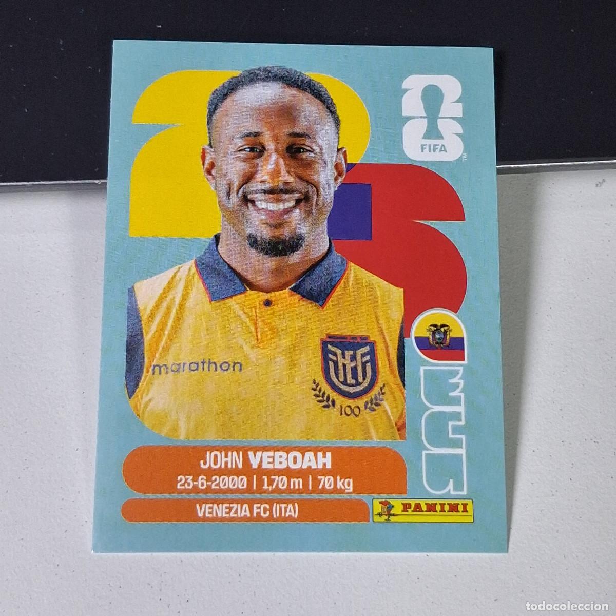Cromos de F&uacute;tbol: A38 ECU14 JOHN YEBOAH 14 ECU ECUADOR MUNDIAL FIFA WORLD CUP 2026 STICKER PANINI