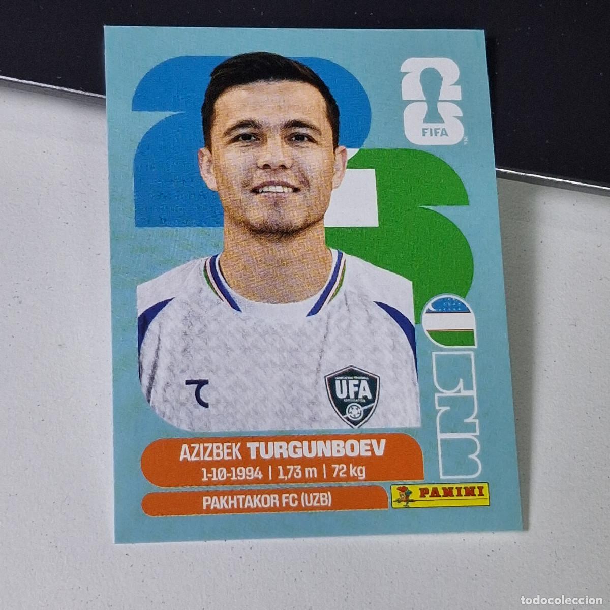 Cromos de F&uacute;tbol: A38 UZB14 AZIZBEK TURGUN 14 UZBEKIST&Aacute;N UZB MUNDIAL FIFA WORLD CUP 2026 STICKER PANINI