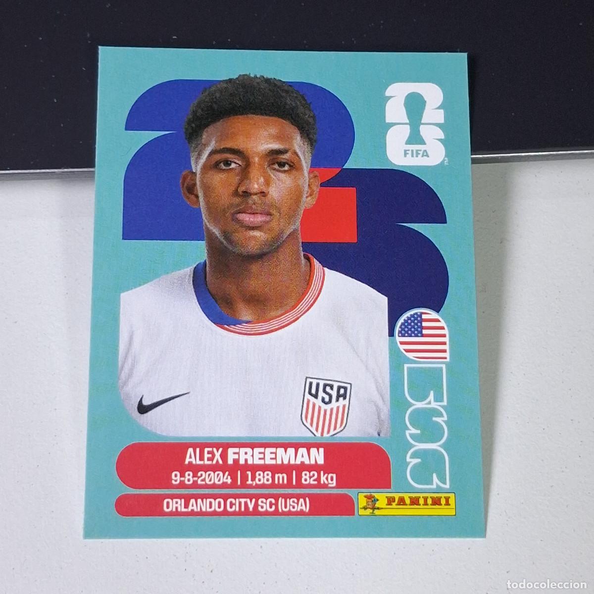 Cromos de F&uacute;tbol: A38 USA6 ALEX FREEMAN 6 ESTADOS UNIDOS USA MUNDIAL FIFA WORLD CUP 2026 STICKER PANINI