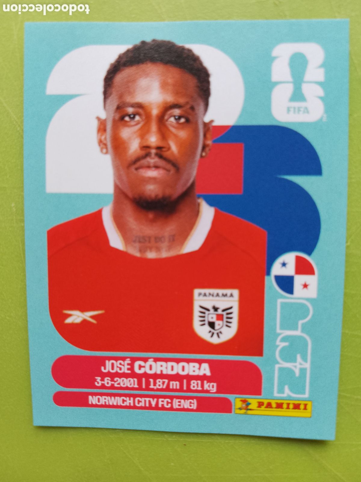 Cromos de F&uacute;tbol: PAN 8 JOS&Eacute; CORDOBA - PANAM&Aacute; -FIFA WORLD CUP 2026-MUNDIAL FUTBOL.STICKER PANINI PAN8