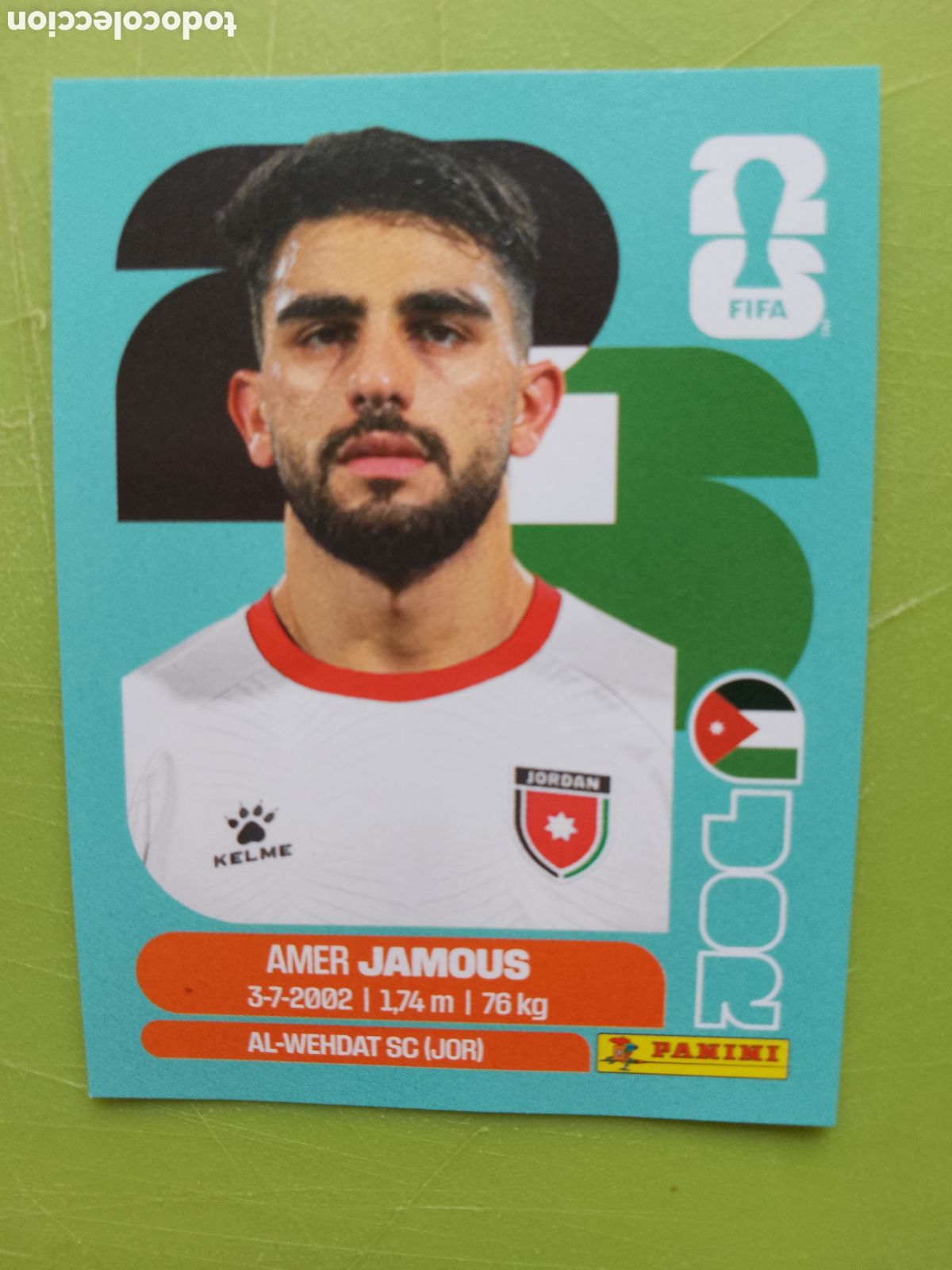 Cromos de F&uacute;tbol: JOR 14 - AMER JAMOUS - JORDANIA JORDAN-FIFA WORLD CUP 2026-MUNDIAL FUTBOL.STICKER PANINI JAR14