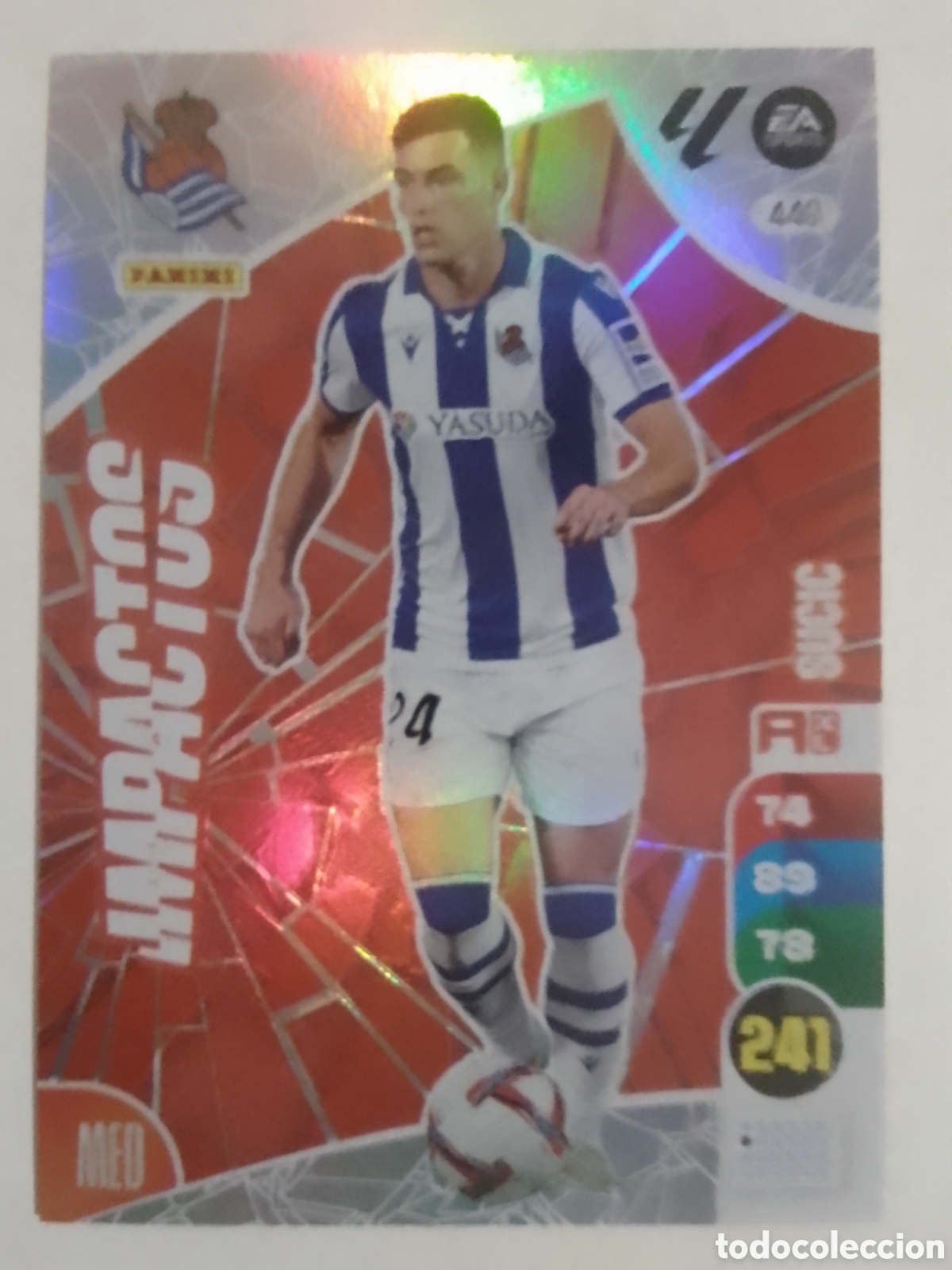 Cromos de F&uacute;tbol: Adrenalyn XL 2024-25 n&deg; 440 Sucic &bull; Real Sociedad. IMPACTOS.