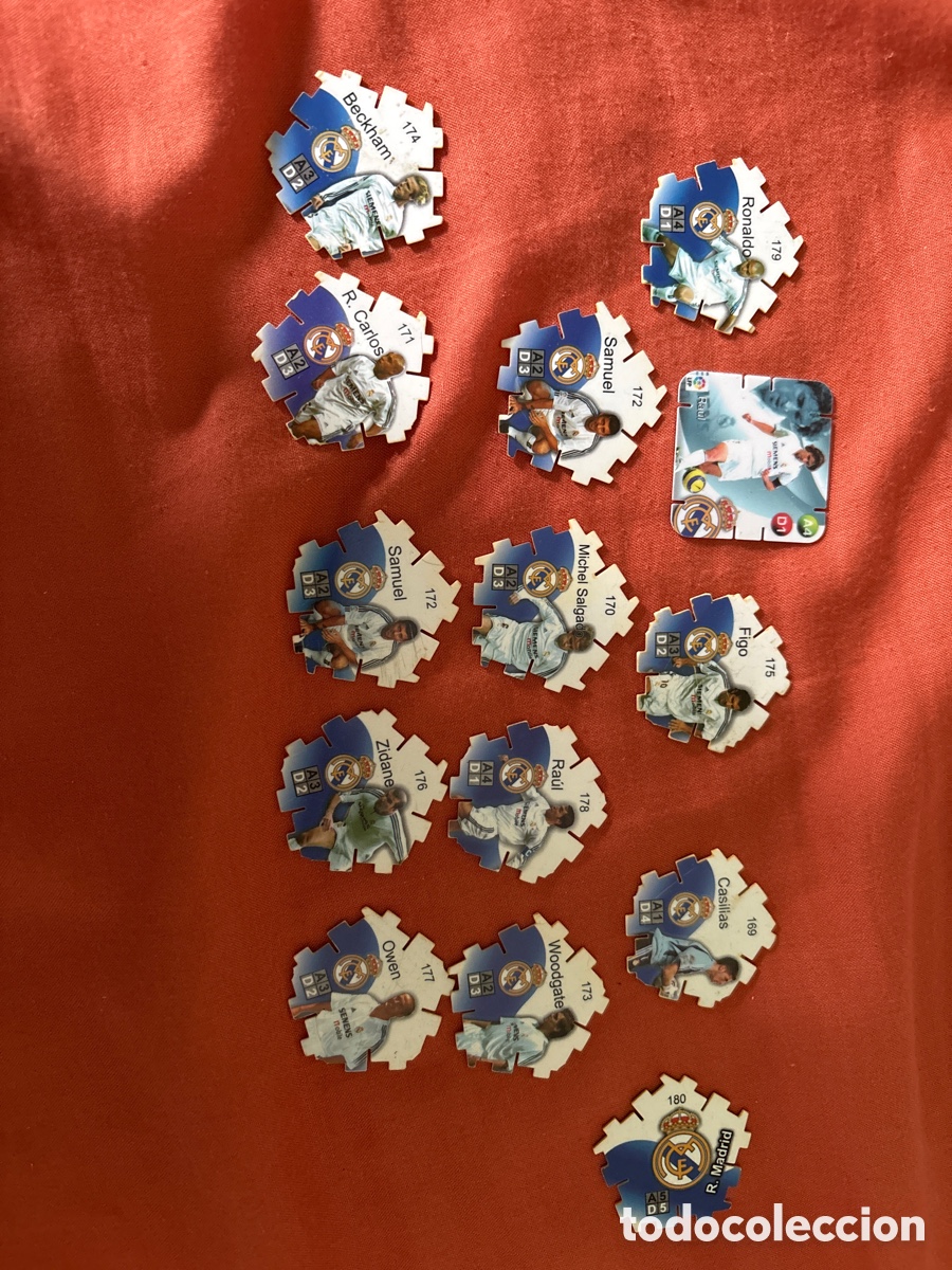 Cromos de F&uacute;tbol: 14 Tazos Real Madrid. Grefusa TRICKS