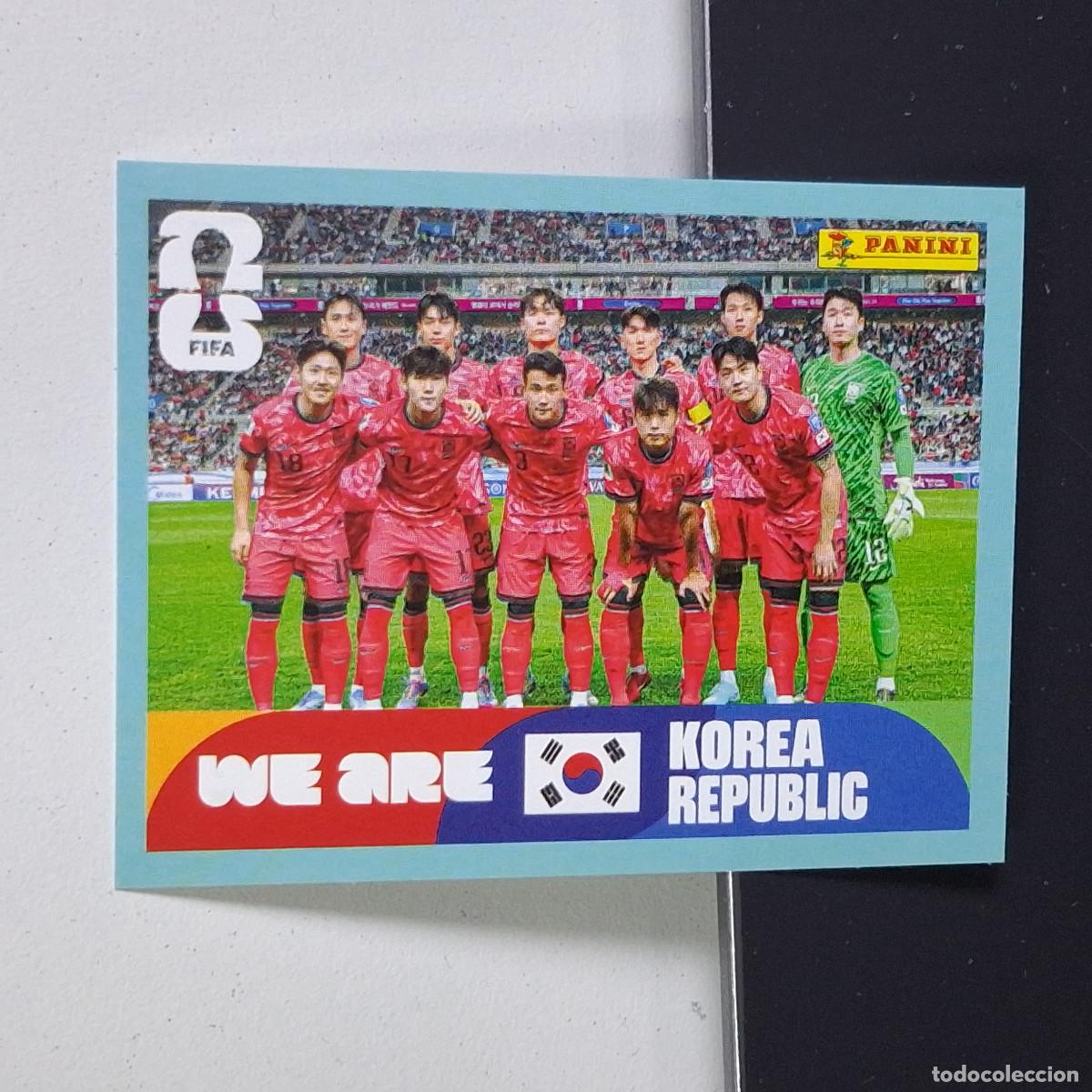 Cromos de F&uacute;tbol: A38 KOR13 TEAM PHOTO EQUIPO 13 COREA DEL SUR KOR MUNDIAL FIFA WORLD CUP 2026 STICKER PANINI