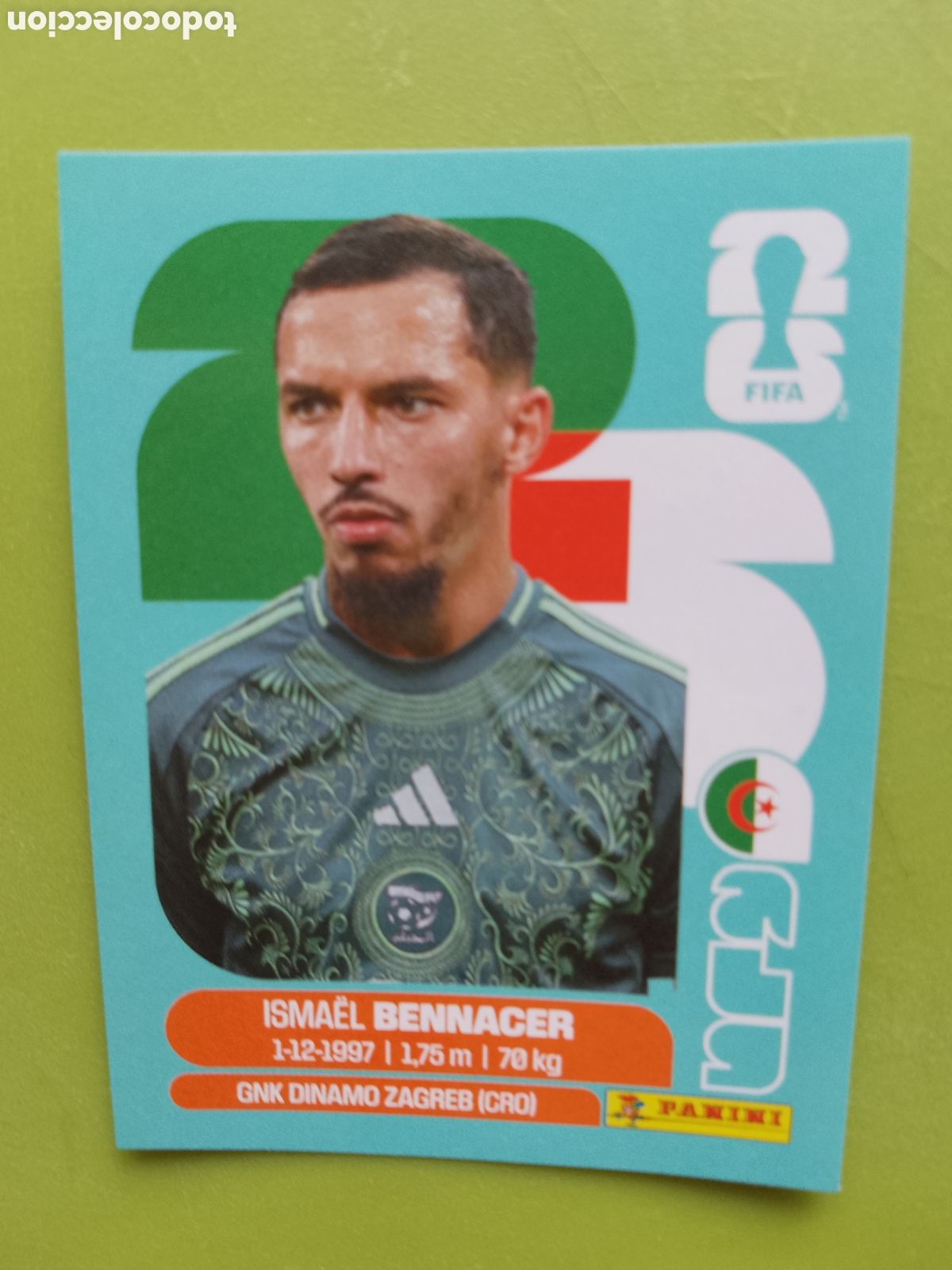 Cromos de F&uacute;tbol: ALG 8 ISMAEL BENNACER ALGERIA ARGELIA -FIFA WORLD CUP 2026-MUNDIAL FUTBOL.STICKER PANINI ALG8