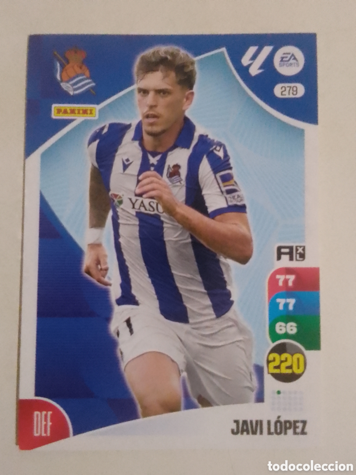 Cromos de F&uacute;tbol: Adrenalyn XL 2024-25 n&deg; 279 Javi L&oacute;pez &bull; Real Sociedad.