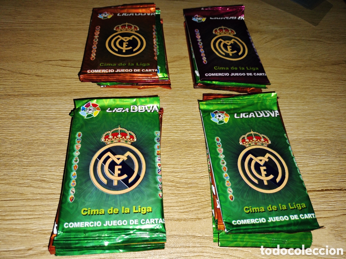 Cromos de F&uacute;tbol: Lote 25 sobres sin Abrir Real Madrid Cima de la liga