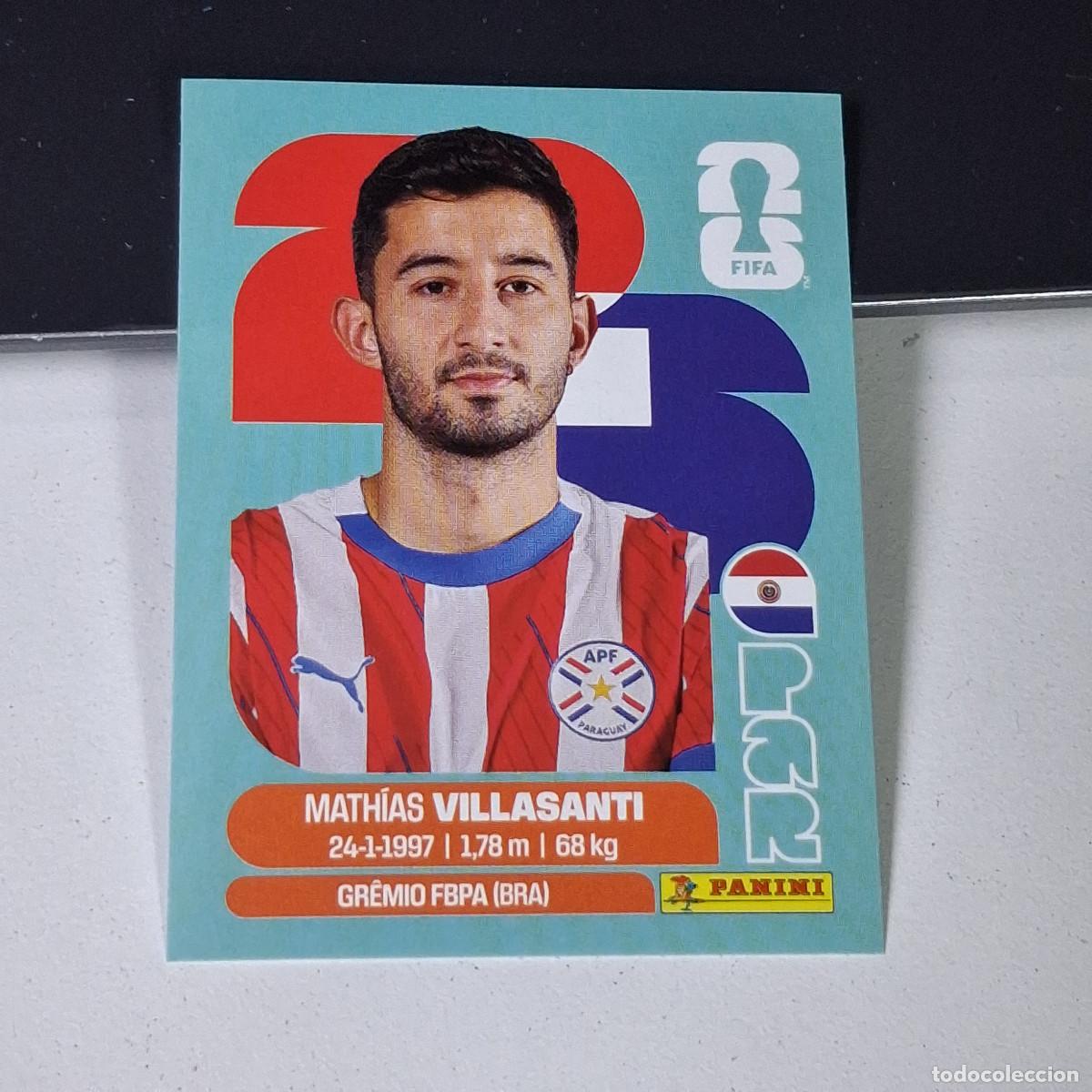 Cromos de F&uacute;tbol: A38 PAR9 MATH&Iacute;AS VILLASANTI 9 PARAGUAY PAR MUNDIAL FIFA WORLD CUP 2026 STICKER PANINI