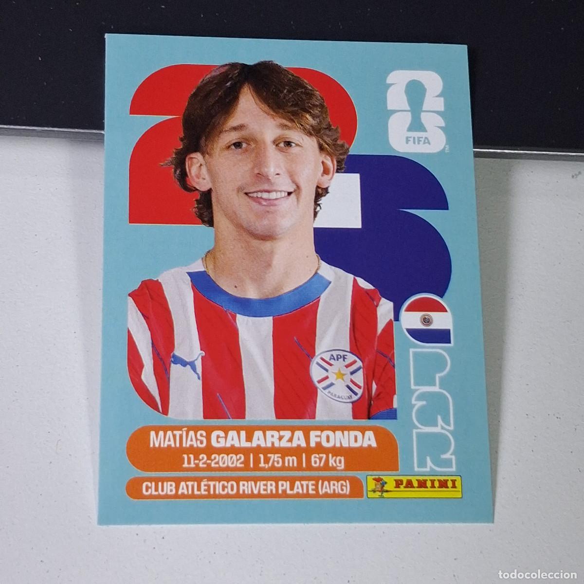 Cromos de F&uacute;tbol: A38 PAR14 MAT&Iacute;AS GALARZA FONDA 14 PARAGUAY PAR MUNDIAL FIFA WORLD CUP 2026 STICKER PANINI