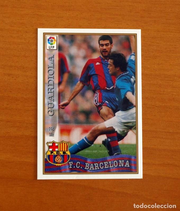 Cromos de F&uacute;tbol: Barcelona - N&ordm; 38 Guardiola - Mundicromo ficha de la Liga 1997-1998, 97-98