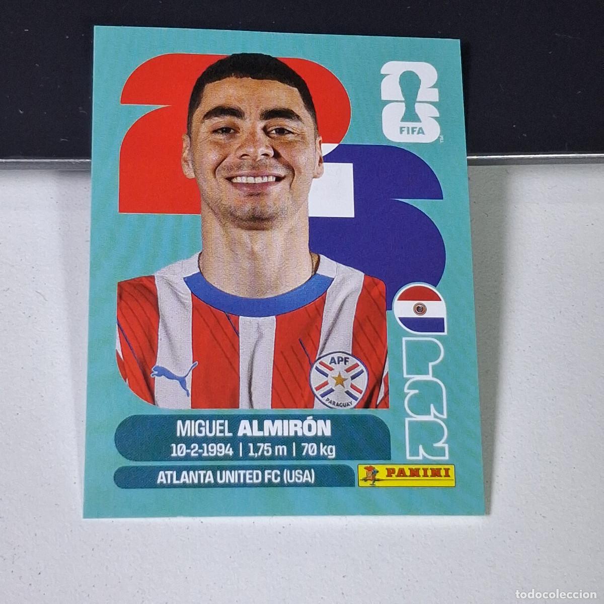 Cromos de F&uacute;tbol: A38 PAR17 MIGUEL ALMIR&Oacute;N 17 PARAGUAY PAR MUNDIAL FIFA WORLD CUP 2026 STICKER PANINI
