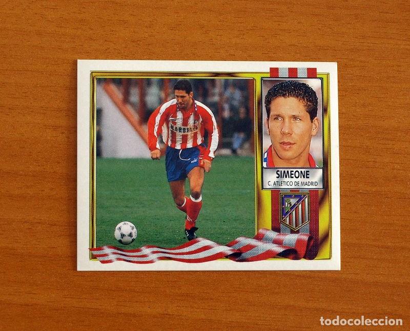 Cromos de F&uacute;tbol: Atl&eacute;tico de Madrid - Simeone - Ediciones Este Liga 1995-1996, 95-96 - Nunca Pegado