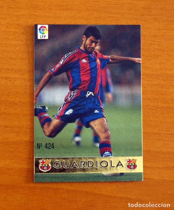 Cromos de F&uacute;tbol: Barcelona - N&ordm; 424 Guardiola - El Mejor - Mundicromo ficha de la Liga 1997-1998, 97-98