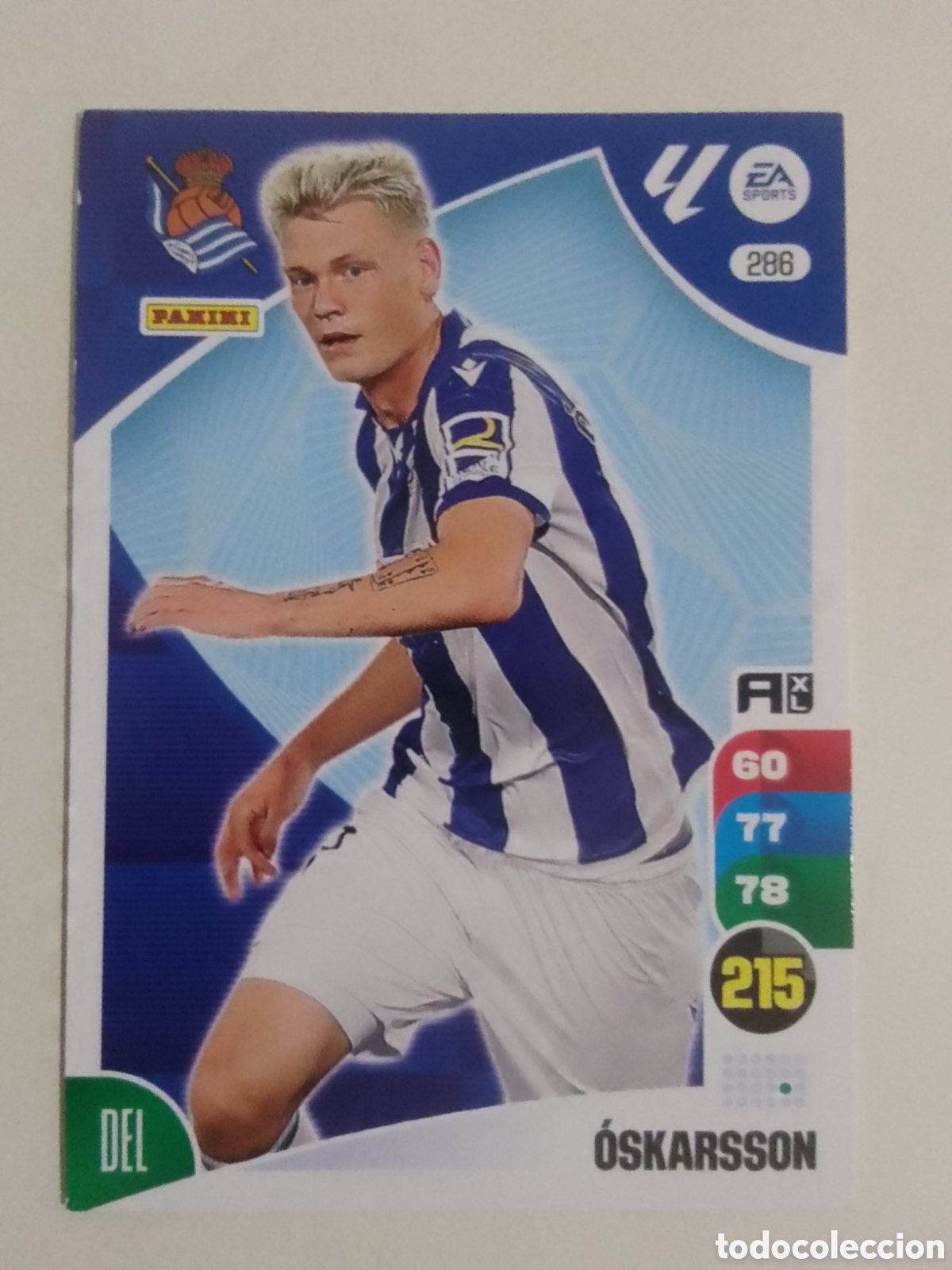 Cromos de F&uacute;tbol: Adrenalyn XL 2024-25 n&deg; 286 &Oacute;skarsson &bull; Real Sociedad.