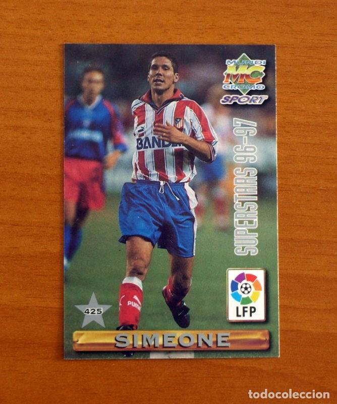 Cromos de F&uacute;tbol: Atl&eacute;tico de Madrid - N&ordm; 425 Simeone-Pantic Superstars -Mundicromo Las Fichas Liga 1996-1997-96-97