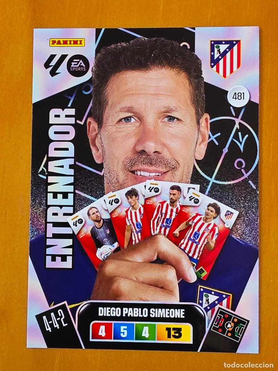 Cromos de F&uacute;tbol: 481 Diego Pablo Cholo Simeone, Atl&eacute;tico Madrid, Entrenador, Panini Adrenalyn XL Liga 2025 2026 25 26