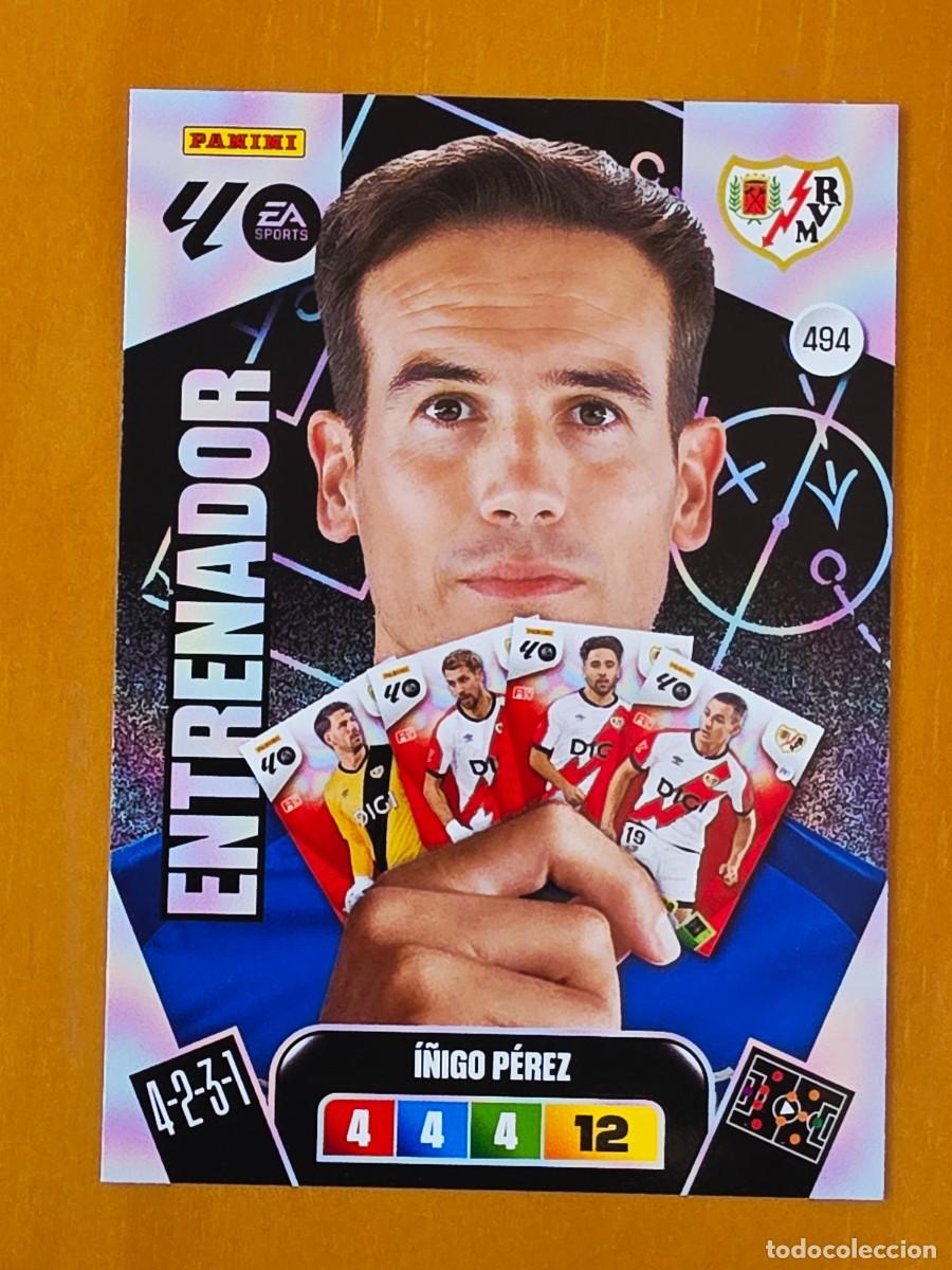 Cromos de F&uacute;tbol: 494 &Iacute;&ntilde;igo P&eacute;rez, Rayo Vallecano, Entrenador, Panini Adrenalyn XL Liga 2025 2026 25 26
