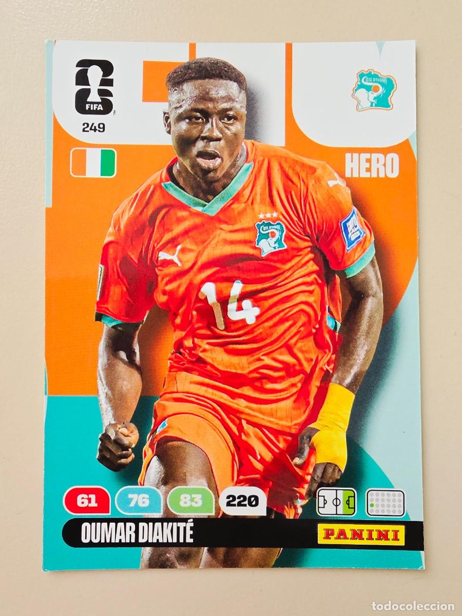 Figurine di Calcio: 249 Oumar Diakit&eacute;, Hero, Costa de Marfil, Adrenalyn XL Fifa World Cup 2026 Mundial 26