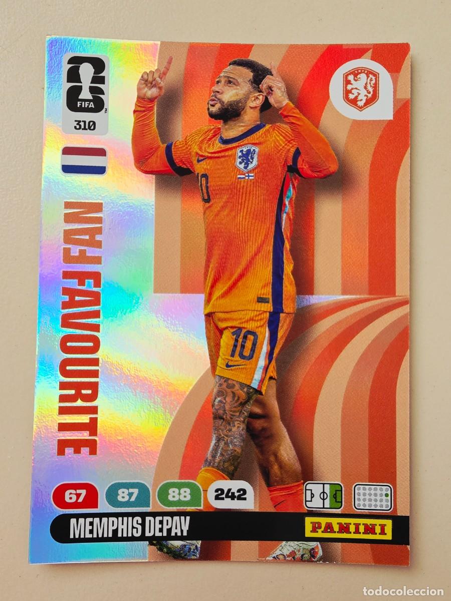 Figurine di Calcio: 310 Memphis Depay, Fan Favourite, Pa&iacute;ses Bajos Holanda, Adrenalyn XL Fifa World Cup 2026 Mundial 26