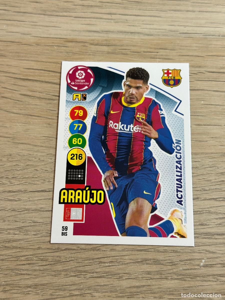 Fu&szlig;ball-Sticker: ARAUJO n&ordm; 59 BIS ACTUALIZACION FC BARCELONA ADRENALYN XL 2020 2021 PANINI 20 21
