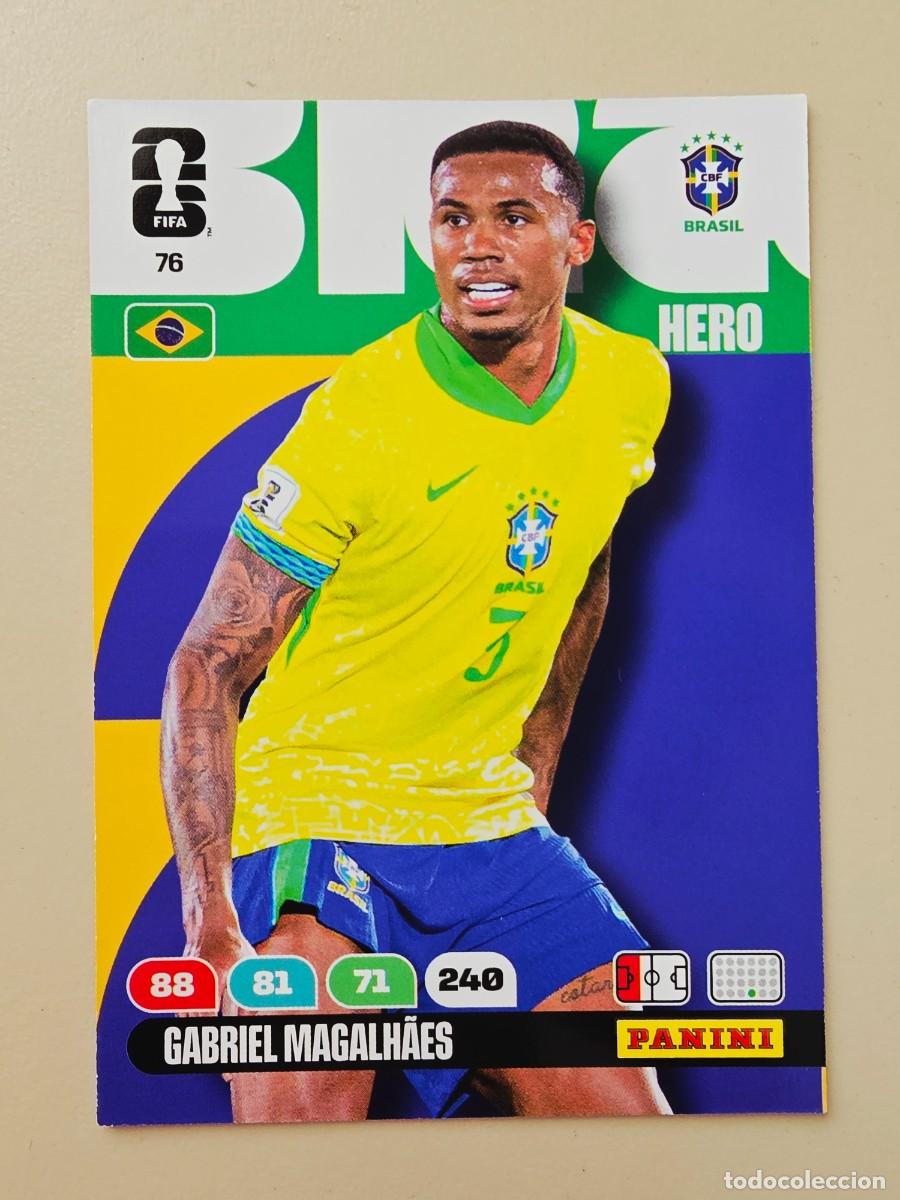 Fu&szlig;ball-Sticker: 76 Gabriel Magalh&atilde;es, Hero, Brasil, Adrenalyn XL Fifa World Cup 2026 Mundial 26