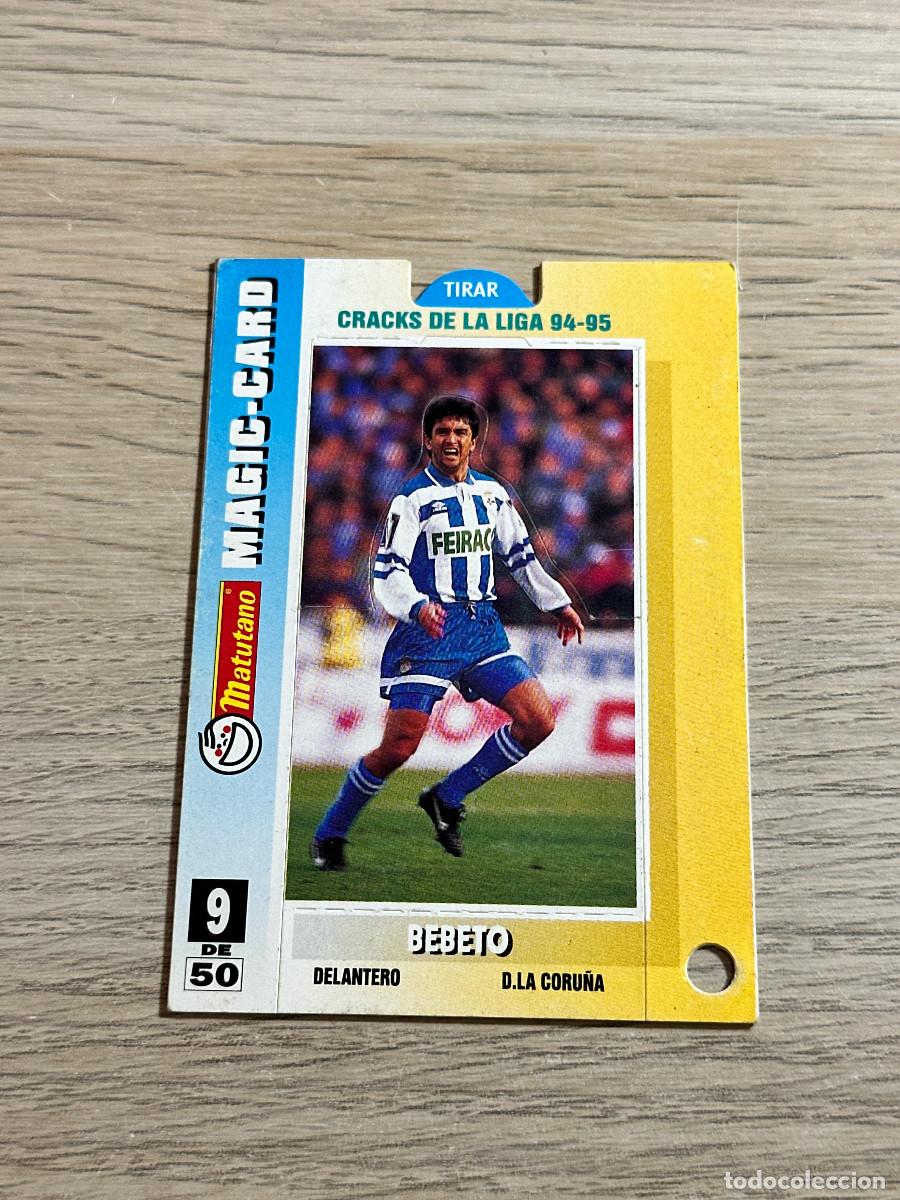 Fu&szlig;ball-Sticker: 9 MAGIC-CARD BEBETO DEPORTIVO MATUTANO 1994 1995 LA LIGA 94 95