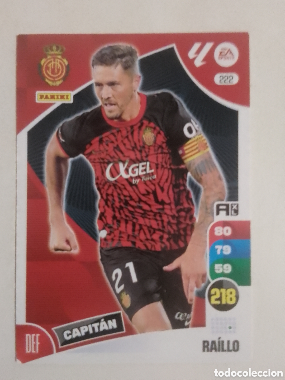Cromos de F&uacute;tbol: Adrenalyn XL 2024+25 m&deg; 222 Ra&iacute;llo &bull; Mallorca. CAPIT&Aacute;N.