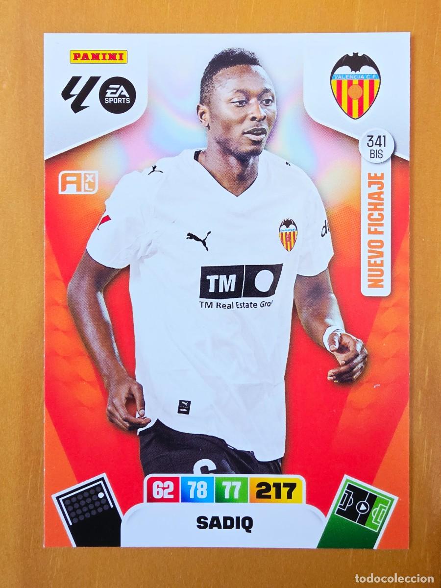 Cromos de F&uacute;tbol: 341 BIS Umar Sadiq, Valencia CF, Nuevo Fichaje, Panini Adrenalyn XL Liga 2025 2026 25 26