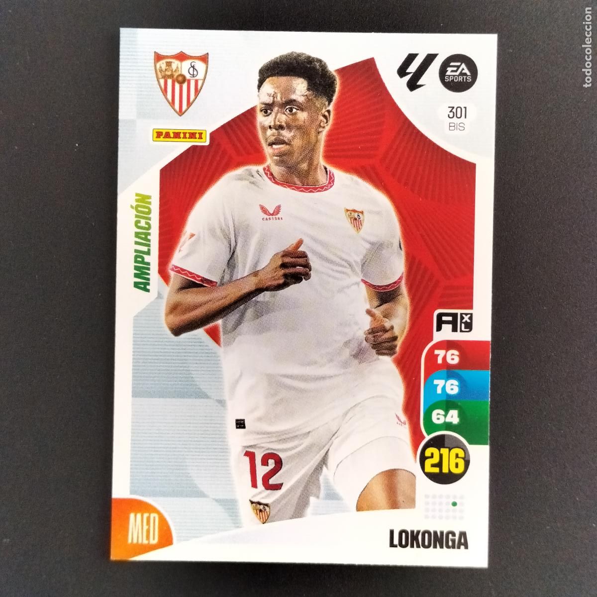 Cromos de F&uacute;tbol: 301 BIS LOKONGA AMPLIACION SEVILLA CROMOS XL LALIGA CARD 2024 2025 24 25 PANINI