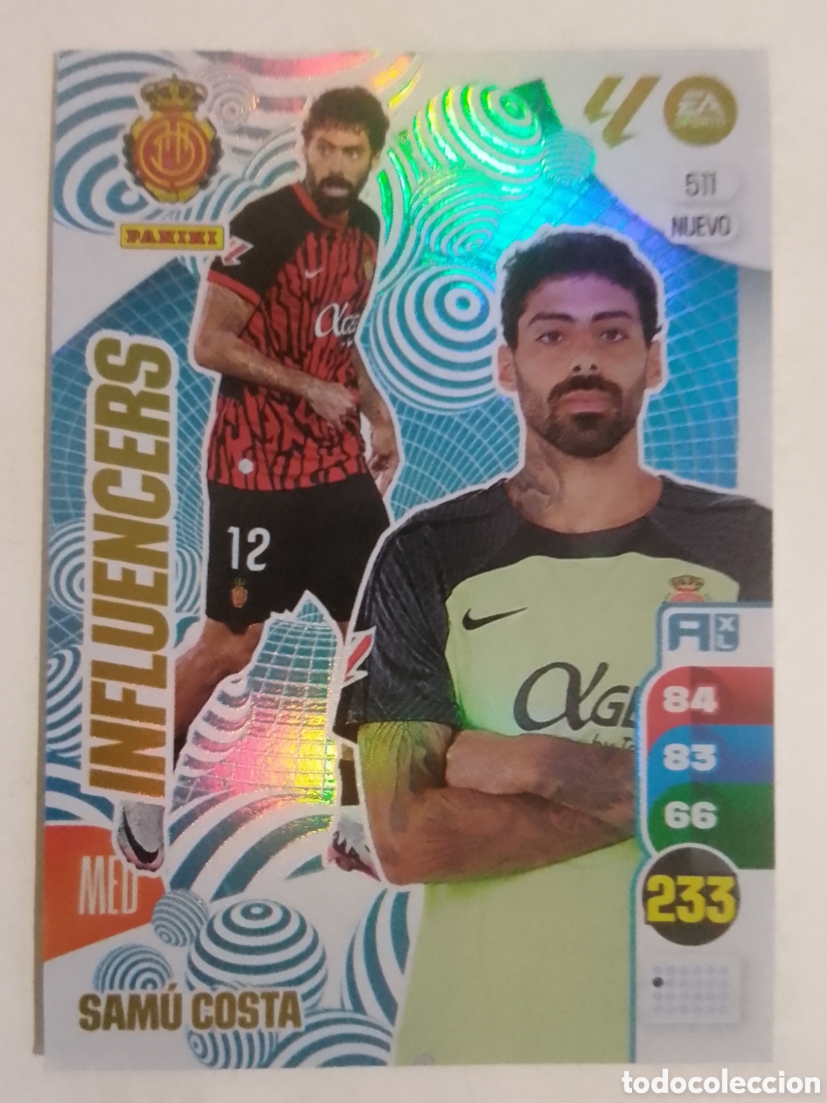 Cromos de F&uacute;tbol: Adrenalyn XL 2024-25 n&deg; 511 Samu Costa &bull; Mallorca. INFLUENCERS NUEVO.