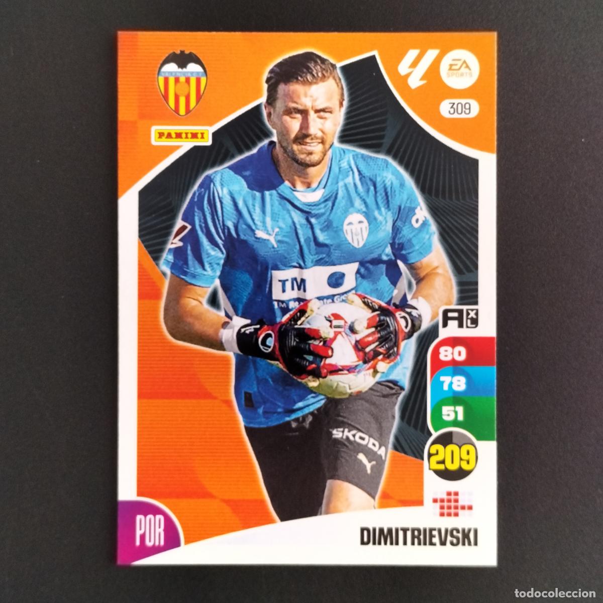 Football Stickers: 309 DIMITRIEVSKI VALENCIA CROMOS ADRENALYN XL LALIGA CARD 2024 2025 24 25 PANINI