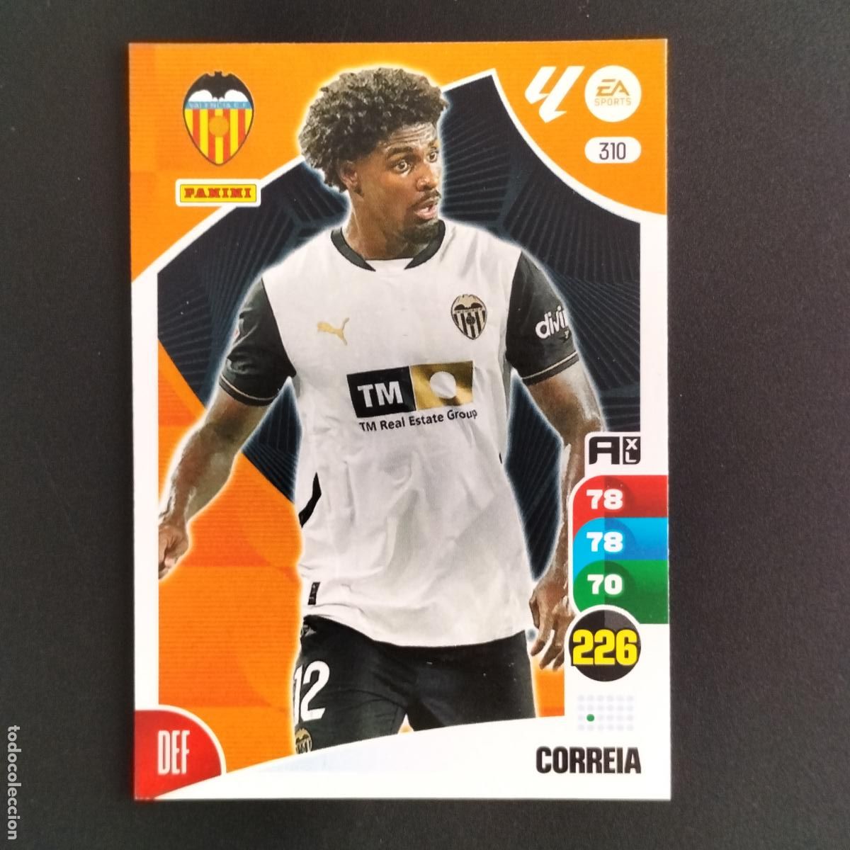Fu&szlig;ball-Sticker: 310 CORREIA VALENCIA CROMOS ADRENALYN XL LALIGA CARD 2024 2025 24 25 PANINI