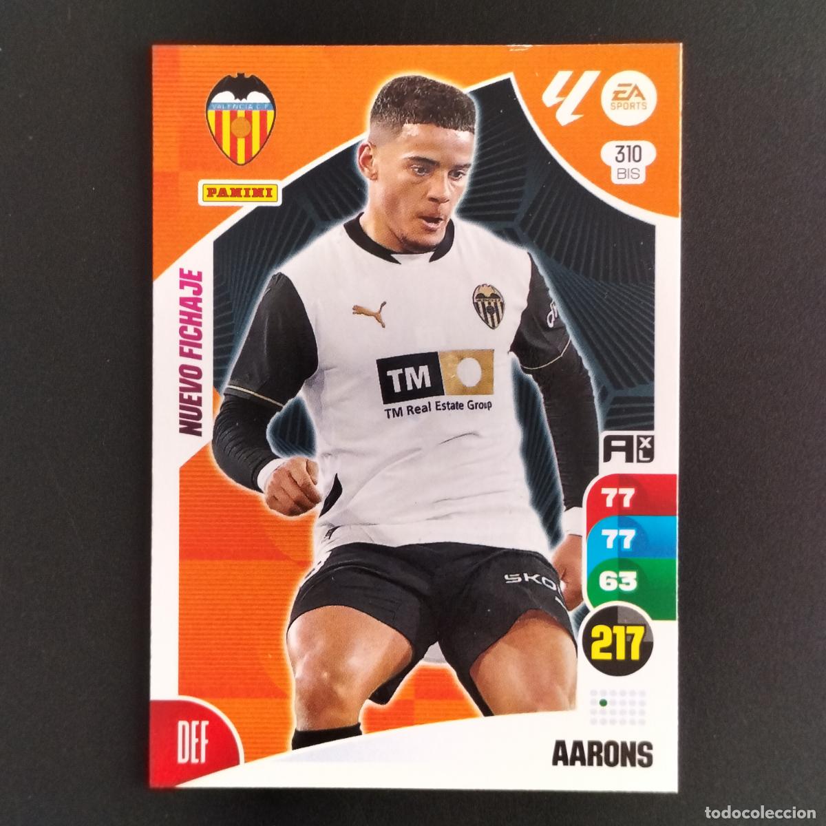 Fu&szlig;ball-Sticker: 310 BIS AARONS NUEVO FICHAJE VALENCIA CROMOS ADRENALYN XL LALIGA CARD 2024 2025 24 25 PANINI