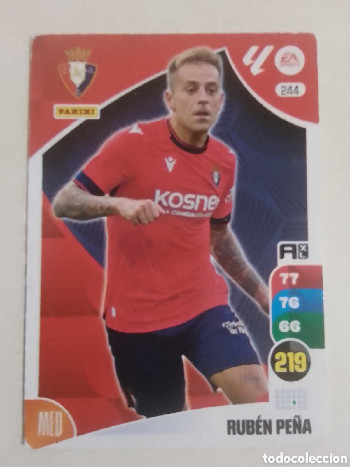 Fu&szlig;ball-Sticker: Adrenalyn XL 2024-25 n&deg; 244 Rub&eacute;n Pe&ntilde;a &bull; Osasuna.