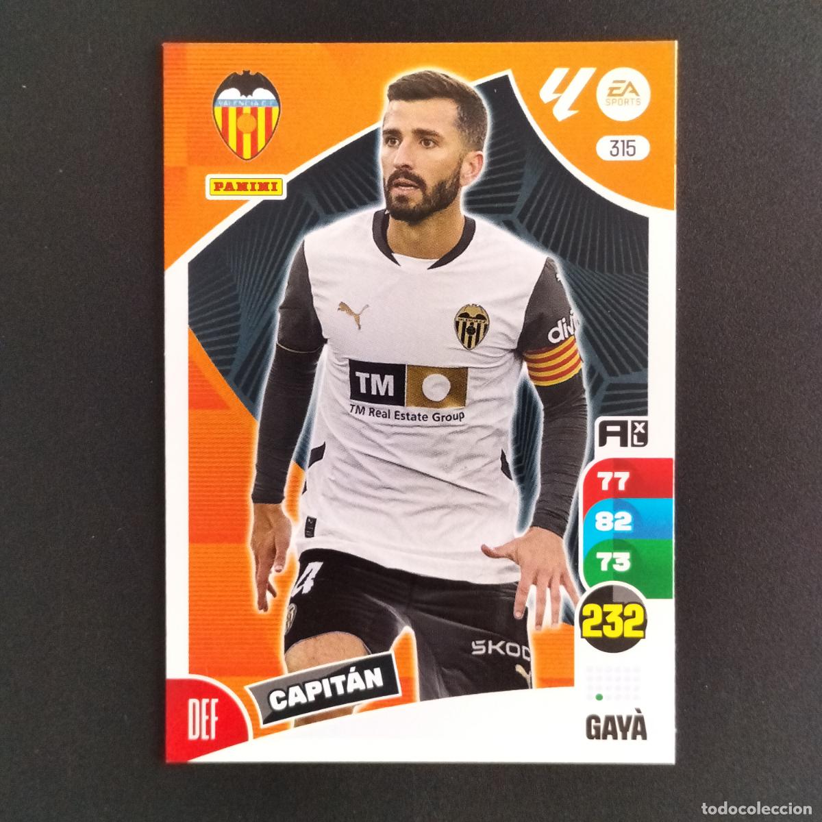 Cromos de F&uacute;tbol: 315 GAYA VALENCIA CROMOS XL LALIGA CARD 2024 2025 24 25 PANINI
