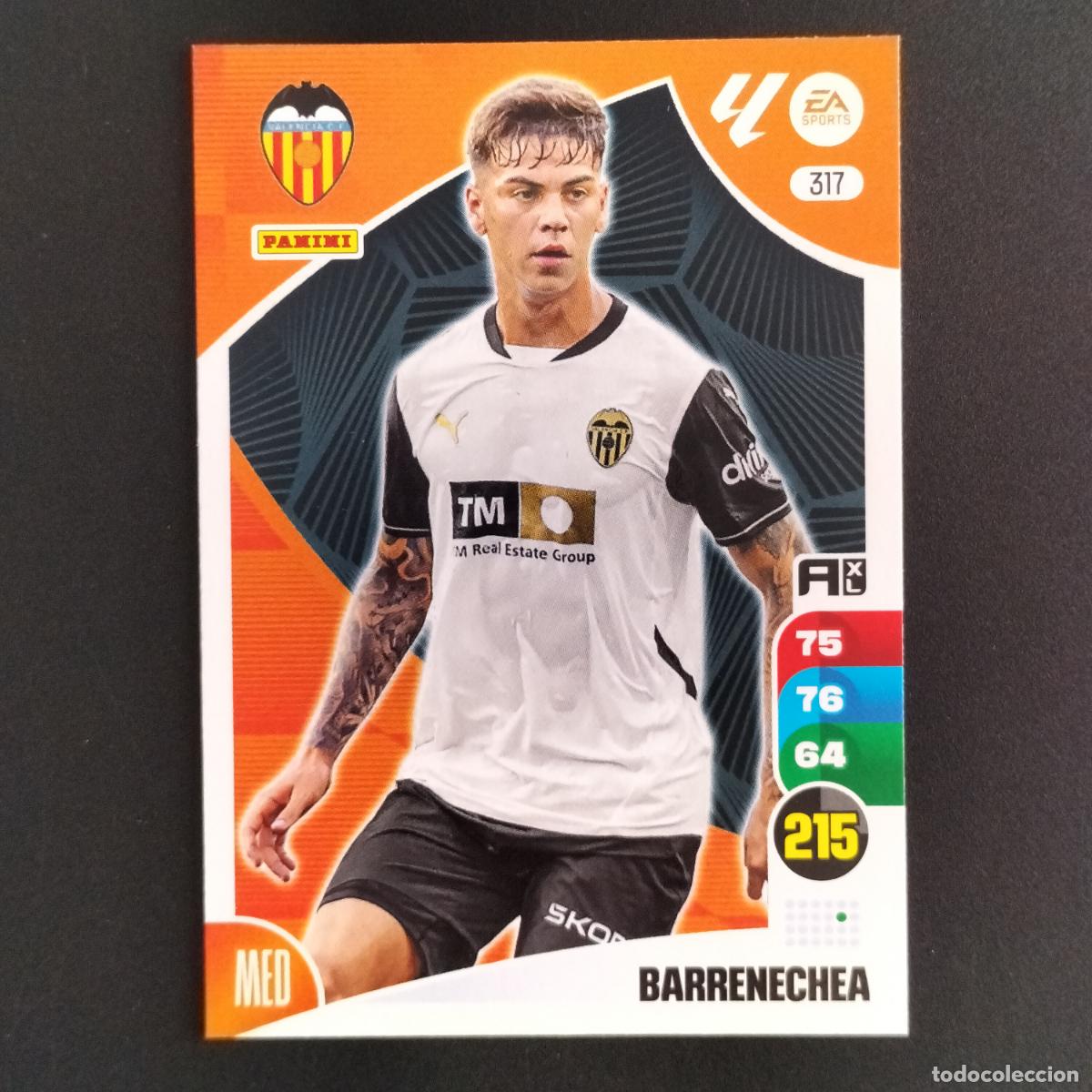 Cromos de F&uacute;tbol: 317 BARRENECHEA VALENCIA CROMOS XL LALIGA CARD 2024 2025 24 25 PANINI