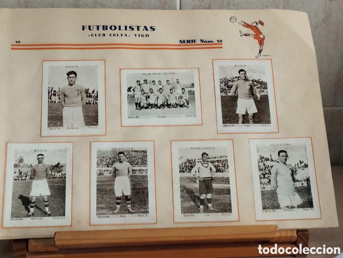 Cromos de F&uacute;tbol: CROMOS FUTBOL CLUB CELTA-VIGO A&Ntilde;O 1932 SERIE COMPLETA 7 CROMOS