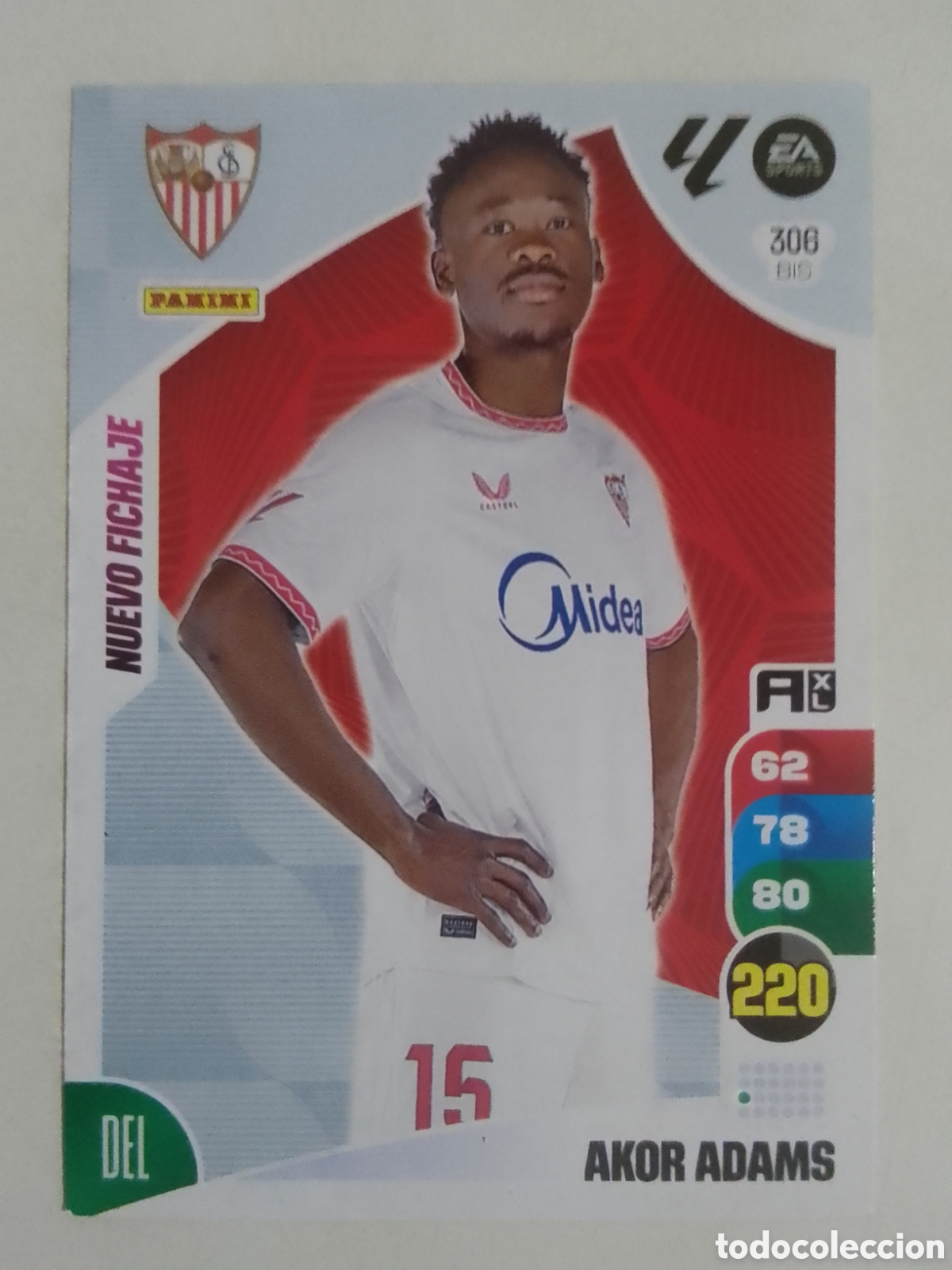 Cromos de F&uacute;tbol: Adrenalyn XL 2024-25 n&deg; 306 BIS Akor Adams &bull; Sevilla. NUEVO FICHAJE.