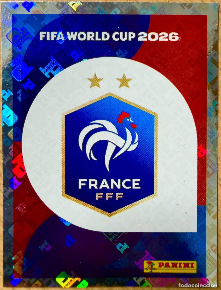 Cromos de F&uacute;tbol: FRA1 FRA 1 ESCUDO FRANCIA MUNDIAL FIFA WORLD CUP 2026 26 STICKER CROMO PANINI SIN PEGAR