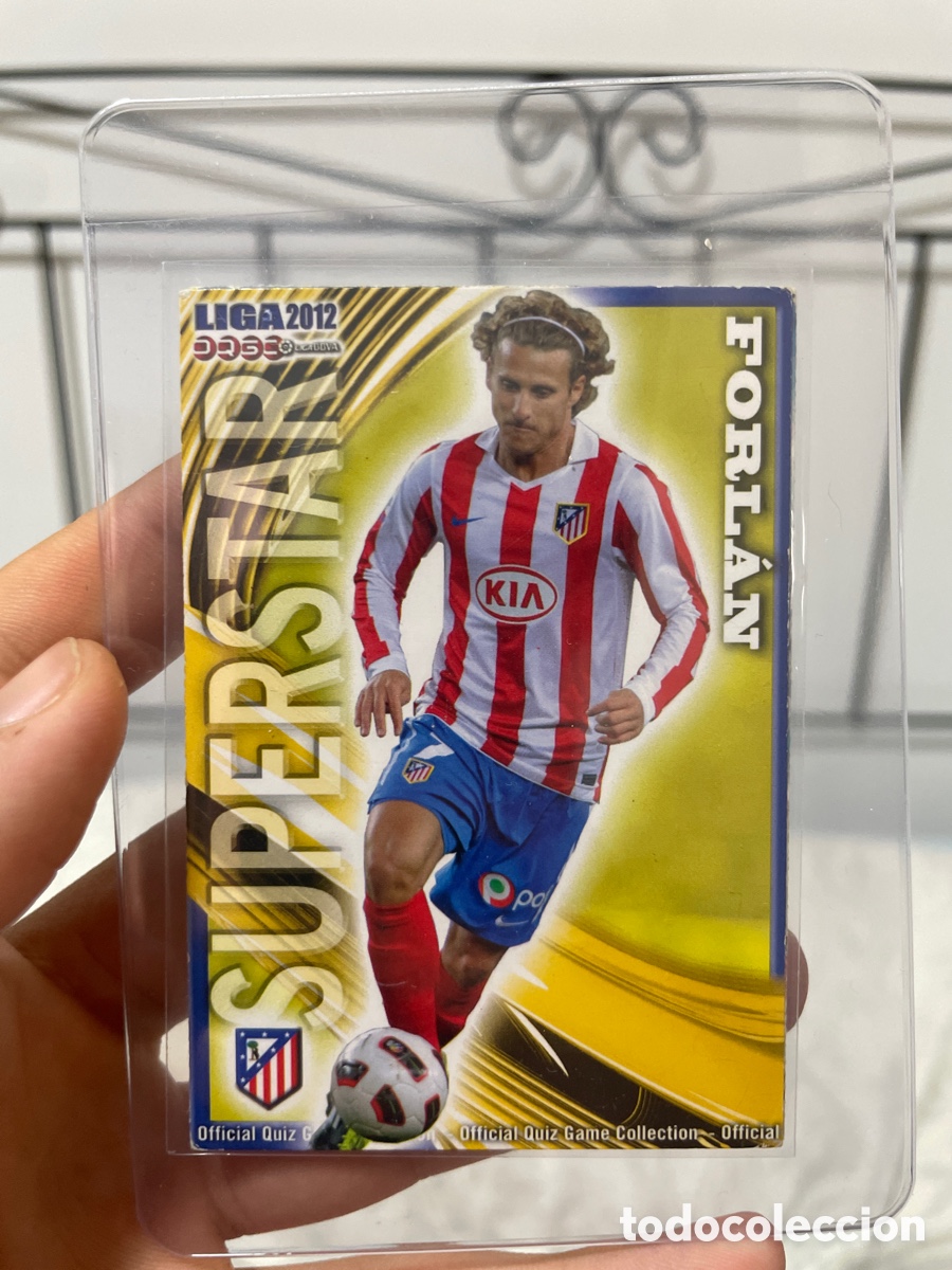 Cromos de F&uacute;tbol: Cromos de Diego Forl&aacute;n (2012) y Miranda (2013)