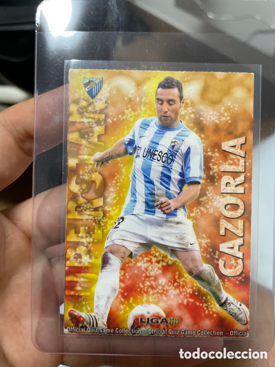 Cromos de F&uacute;tbol: Cromo de Santi Cazorla en el M&aacute;laga (2013)