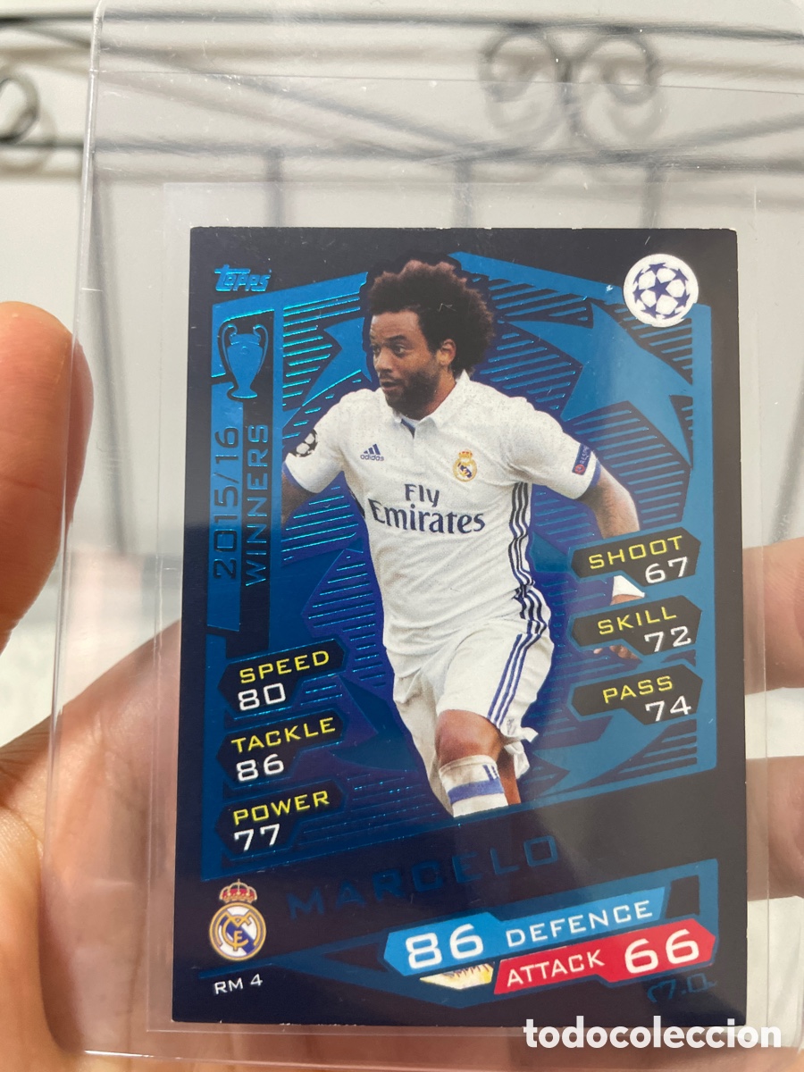 Cromos de F&uacute;tbol: Cromos de Marcelo y James Rodr&iacute;guez de la Champions (2017)