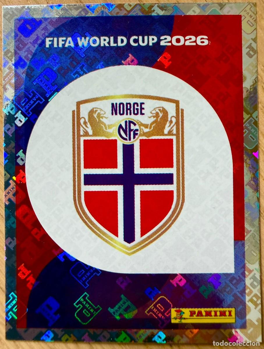 Cromos de F&uacute;tbol: NOR1 NOR 1 ESCUDO NORUEGA MUNDIAL FIFA WORLD CUP 2026 26 STICKER CROMO PANINI SIN PEGAR