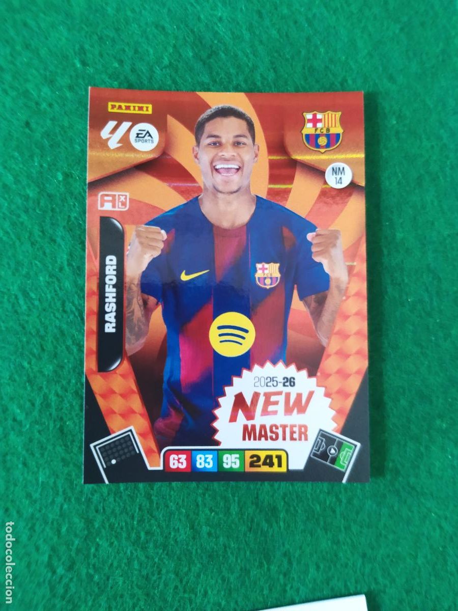 Cromos de F&uacute;tbol: adrenalyn xl 2025 2026 codigo sin activar new master rashford fc barcelona