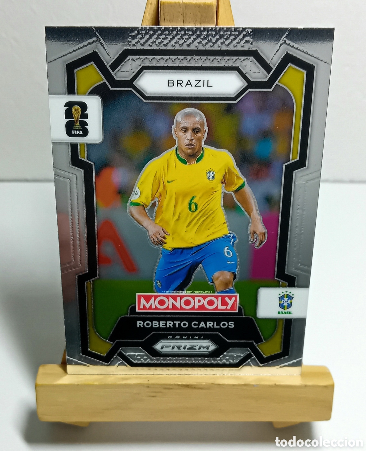 Cromos de F&uacute;tbol: ROBERTO CARLOS 2026 BRASIL MONOPOLY PRIZM PANINI N&deg;17.