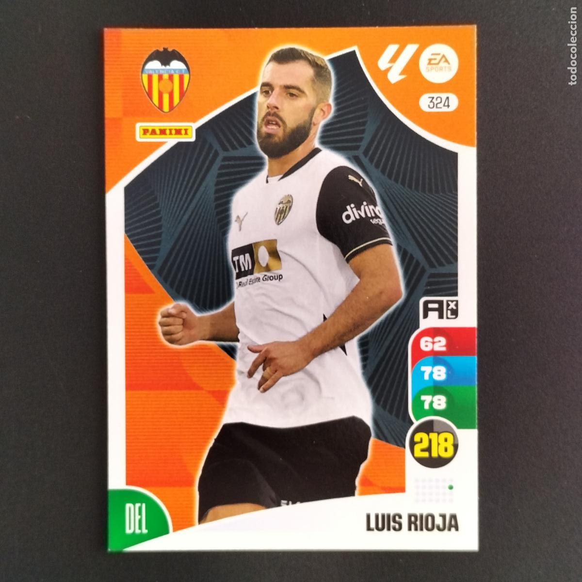 Cromos de F&uacute;tbol: 324 LUIS RIOJA VALENCIA CROMOS XL LALIGA CARD 2024 2025 24 25 PANINI