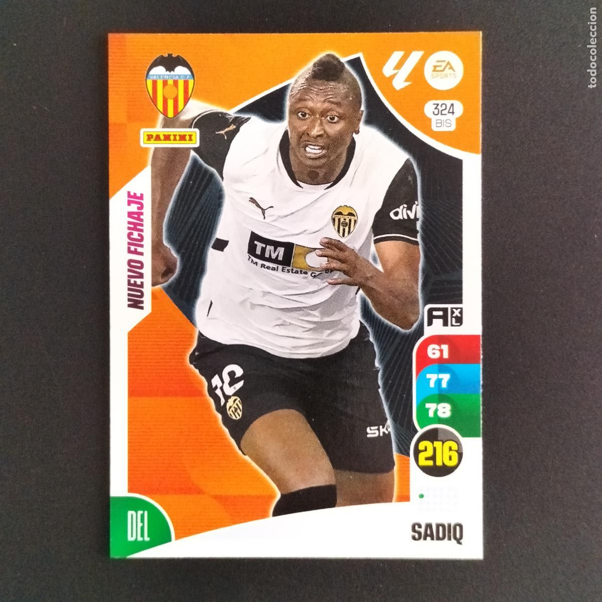 Cartes &agrave; collectionner de Football: 324 BIS SADIQ NUEVO FICHAJE VALENCIA CROMOS ADRENALYN XL LALIGA CARD 2024 2025 24 25 PANINI